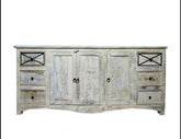 RUSTICA Reclaimed boat timber 2m LARGE Sideboard Whitewash